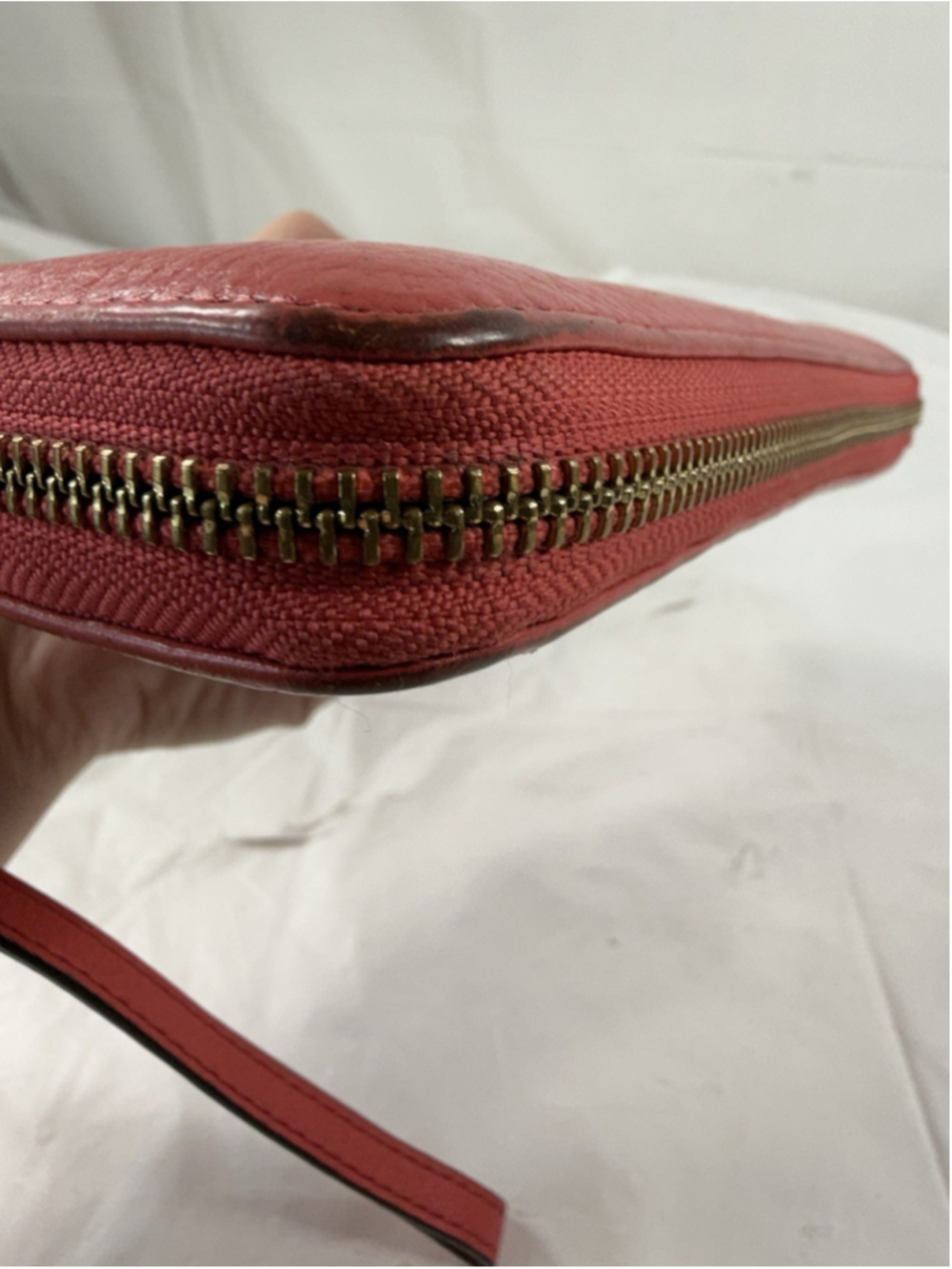 Michael Kors Logo Zip Continental Travel Saffiano Leather Wallet Watermelon - Picture 12 of 16